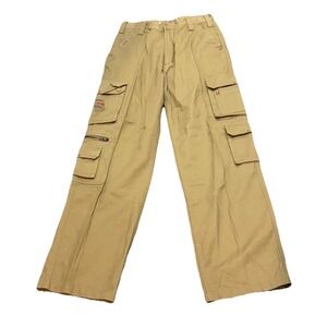 Paco Jeans Size 18  Khaki RipStop Cargo Pants Tan/ Brown Sport/ Gaming Vintage